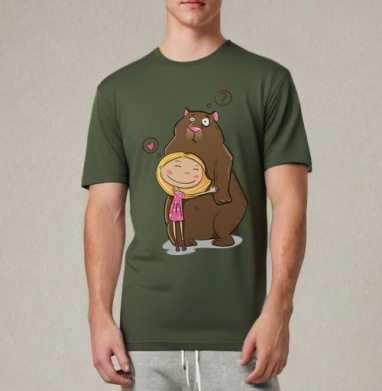 I like teddy bears, Футболка мужская REGULAR темный хаки