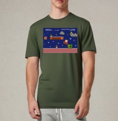 Santa Mario, Футболка мужская REGULAR темный хаки