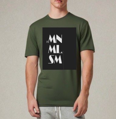 Minimalism рыбалка человек удочка с удочкой, Футболка мужская REGULAR темный хаки