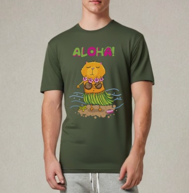 Aloha! / Алоха!, Футболка мужская REGULAR темный хаки