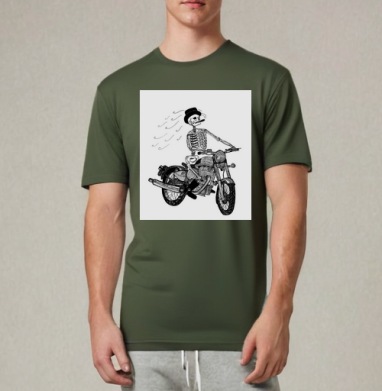 moto, Футболка мужская REGULAR темный хаки