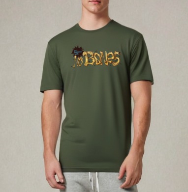 No BONES / Без костей, Футболка мужская REGULAR темный хаки