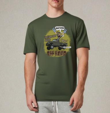 OFF Road / Внедорожье, Футболка мужская REGULAR темный хаки