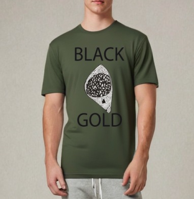 Элегантная уличная эстетика Black Gold / Черное золото семечек - Магазин футболок IsteRed - Дизайнерские принты