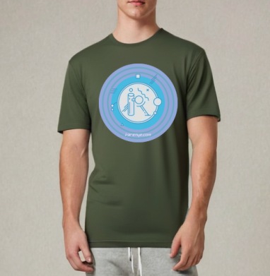 VARENYE T-SHIRT LETTER R / ФУТБОЛКА ВАРЕНЬЕ С БУКВОЙ R, Футболка мужская REGULAR темный хаки