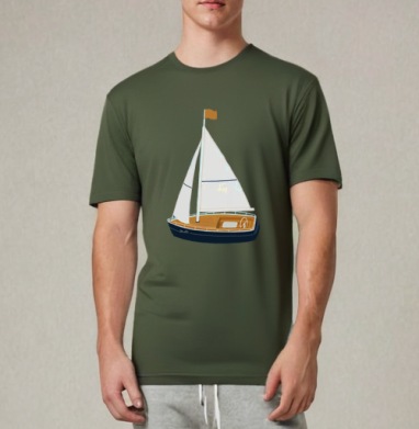 Yacht (Живая Азбука), Футболка мужская REGULAR темный хаки