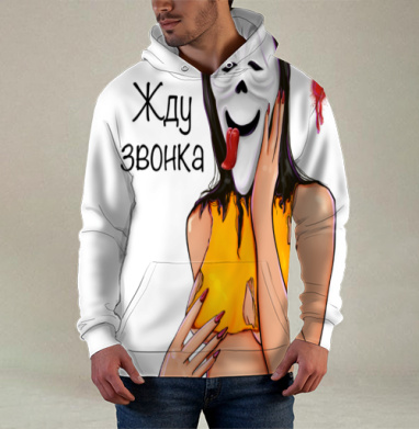Девушка в стиле крик, Худи / Мужская / С карманом / 3D