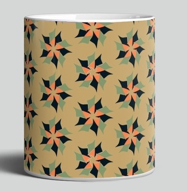 Geometric Flower Pattern – Геометрический цветочный паттерн акцент для дома - Магазин футболок mastoidishka - Дизайнерские принты