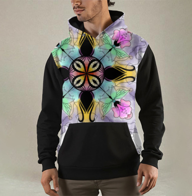 Flower mandala / Цветочная мандала, Толстовка мужская Regular 3D