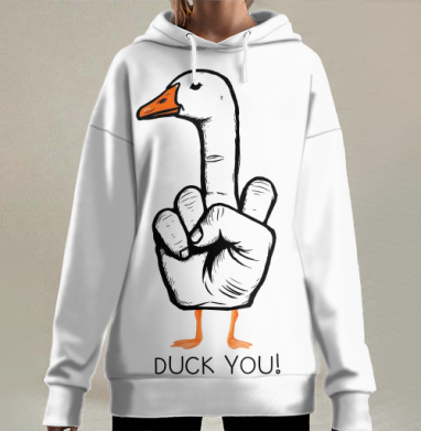 Дак ю, Hoodie Long Oversize 3D