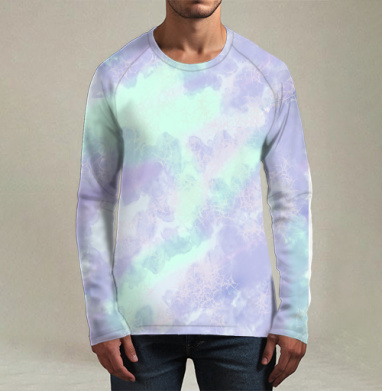 Текстурная абстракция., Футболка мужская лонгслив 3Д