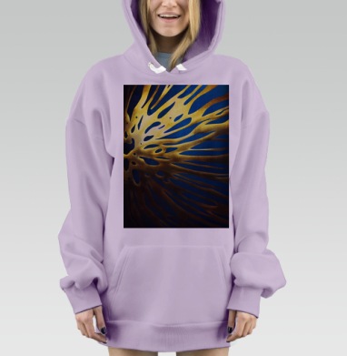 Взрыв золотой энергии и динамики, Hoodie Mjhigh Dig Mel, Fiolet, утепленная