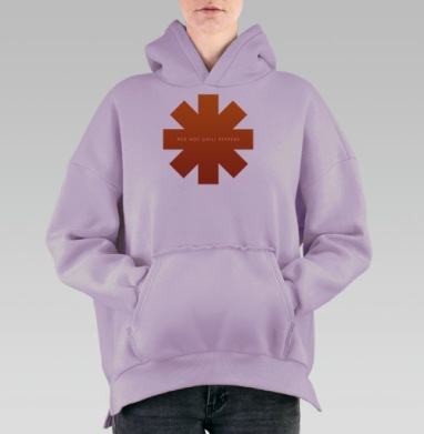 Аsterisk RHCP, Hoodie Oversize Fiolet, утепленная