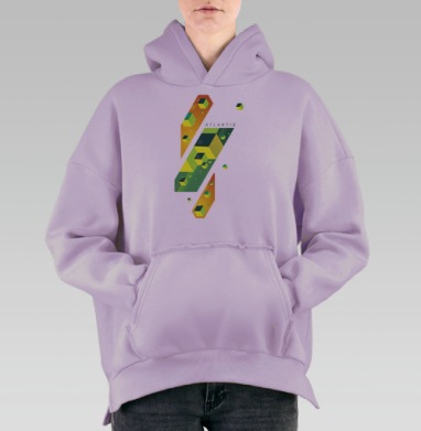 Atlantis, Hoodie Oversize Fiolet, утепленная