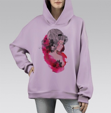Baroque, Hoodie Mono Fiolet, оверсайз, утепленная