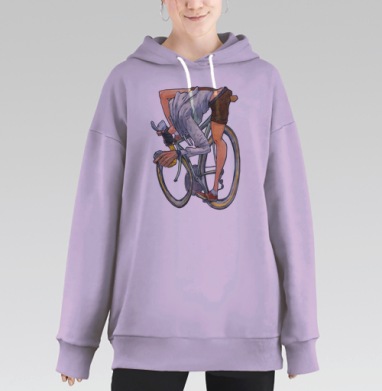Бешеный велосипедист, Hoodie Long Oversize Fiolet