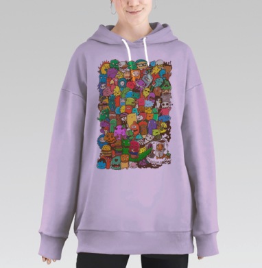 Безумный портал, Hoodie Long Oversize Fiolet