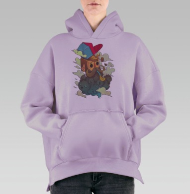 Бородокотики, Hoodie Oversize Fiolet, утепленная