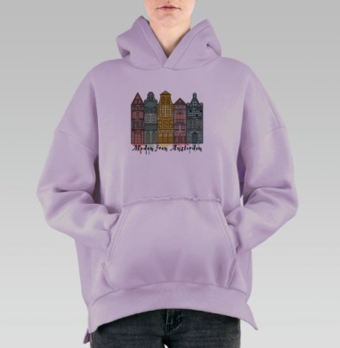 Дама с Амстердама, Hoodie Oversize Fiolet, утепленная