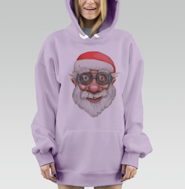 Эксцентричная улыбка Санты изобретателя, Hoodie Mjhigh Dig Mel, Fiolet, утепленная