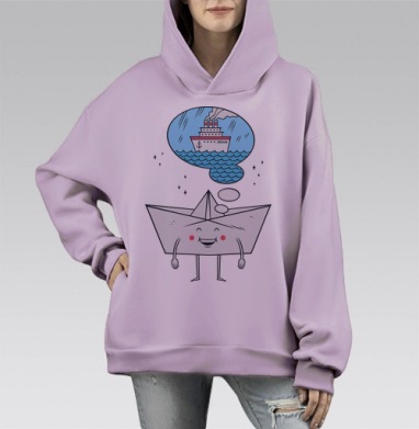 Dream, Hoodie Mono Fiolet, оверсайз, утепленная