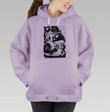 Глазастые грибы, Hoodie Oversize Fiolet
