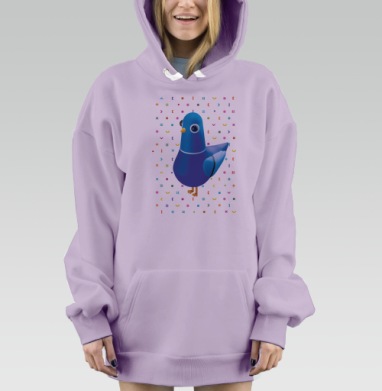 Голубь Василий, Hoodie Mjhigh Dig Mel, Fiolet, утепленная