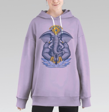 Good Karma, Hoodie Long Oversize Fiolet