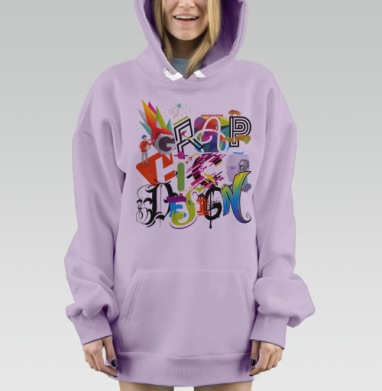 Многогранный креативный калейдоскоп ДИЗАЙН, Hoodie Mjhigh Dig Mel, Fiolet, утепленная