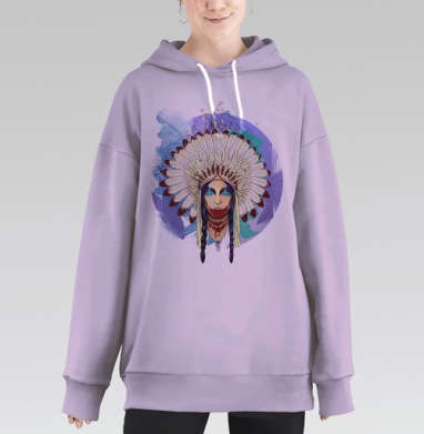 Greed, Hoodie Long Oversize Fiolet