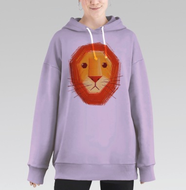 Грустный лев, Hoodie Long Oversize Fiolet