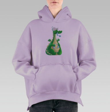 Какой рыцарь?, Hoodie Oversize Fiolet, утепленная