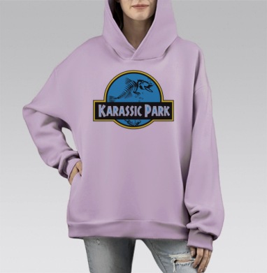 Карасик Парк, Hoodie Mono Fiolet, оверсайз, утепленная