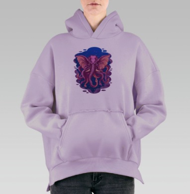 Кракен, Hoodie Oversize Fiolet, утепленная