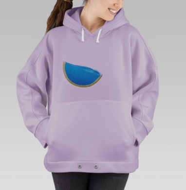 Сюрреалистичный арбуз с океанской свежестью, Hoodie Oversize Fiolet