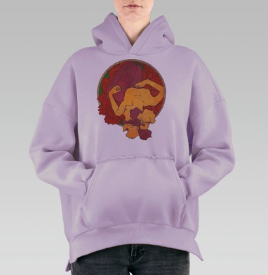Lilium, Hoodie Oversize Fiolet, утепленная