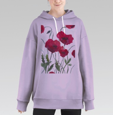 Маки, Hoodie Long Oversize Fiolet