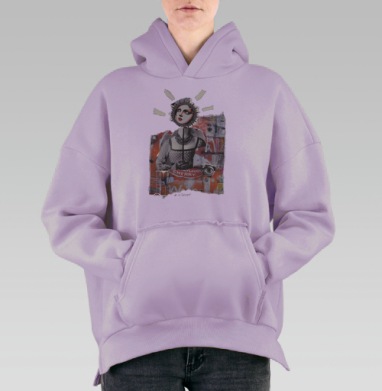 Маска, Hoodie Oversize Fiolet, утепленная