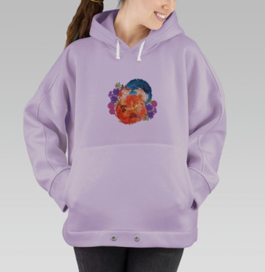 Мечтательный лис, Hoodie Oversize Fiolet