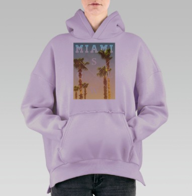 Miami, Hoodie Oversize Fiolet, утепленная