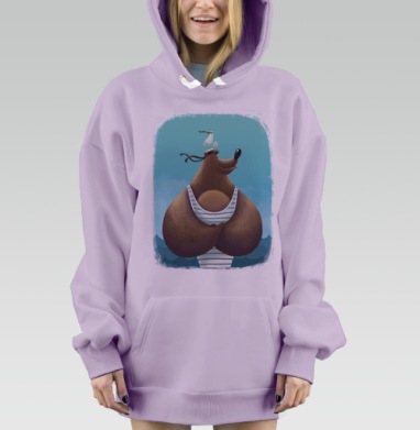 Миша Морячок, Hoodie Mjhigh Dig Mel, Fiolet, утепленная