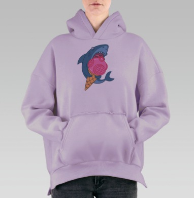 Морской десерт, Hoodie Oversize Fiolet, утепленная