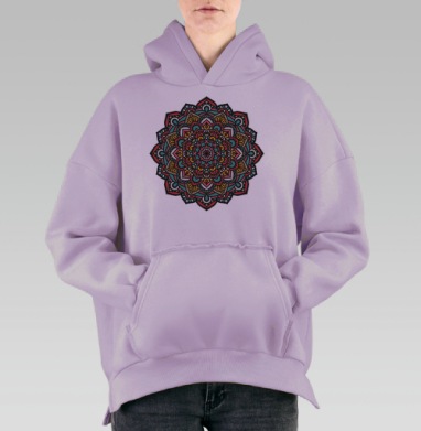 Моя мандала, Hoodie Oversize Fiolet, утепленная