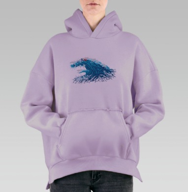 На холке Левиафана, Hoodie Oversize Fiolet, утепленная