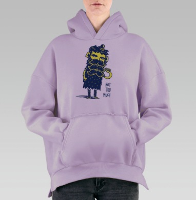 Насыщенность, Hoodie Oversize Fiolet, утепленная