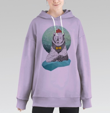 Новый год приближается!, Hoodie Long Oversize Fiolet