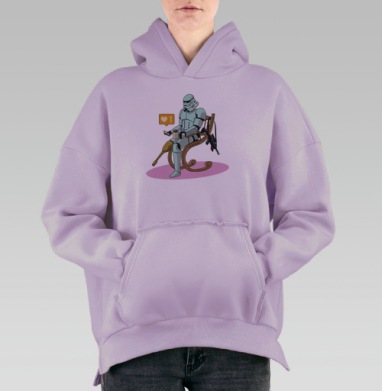 Офицер, Hoodie Oversize Fiolet, утепленная