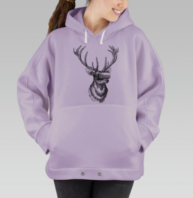 Олень в виртуале, Hoodie Oversize Fiolet