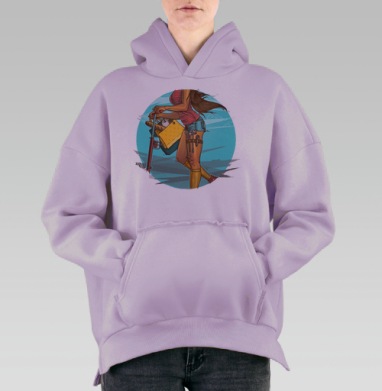 Она может все, Hoodie Oversize Fiolet, утепленная