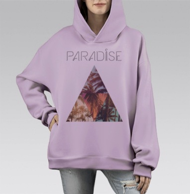 Paradise, Hoodie Mono Fiolet, оверсайз, утепленная